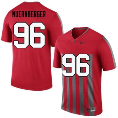 Men's Ohio State Buckeyes #96 Sean Nuernberger Throwback Nike NCAA College Football Jersey August VDI3544TE